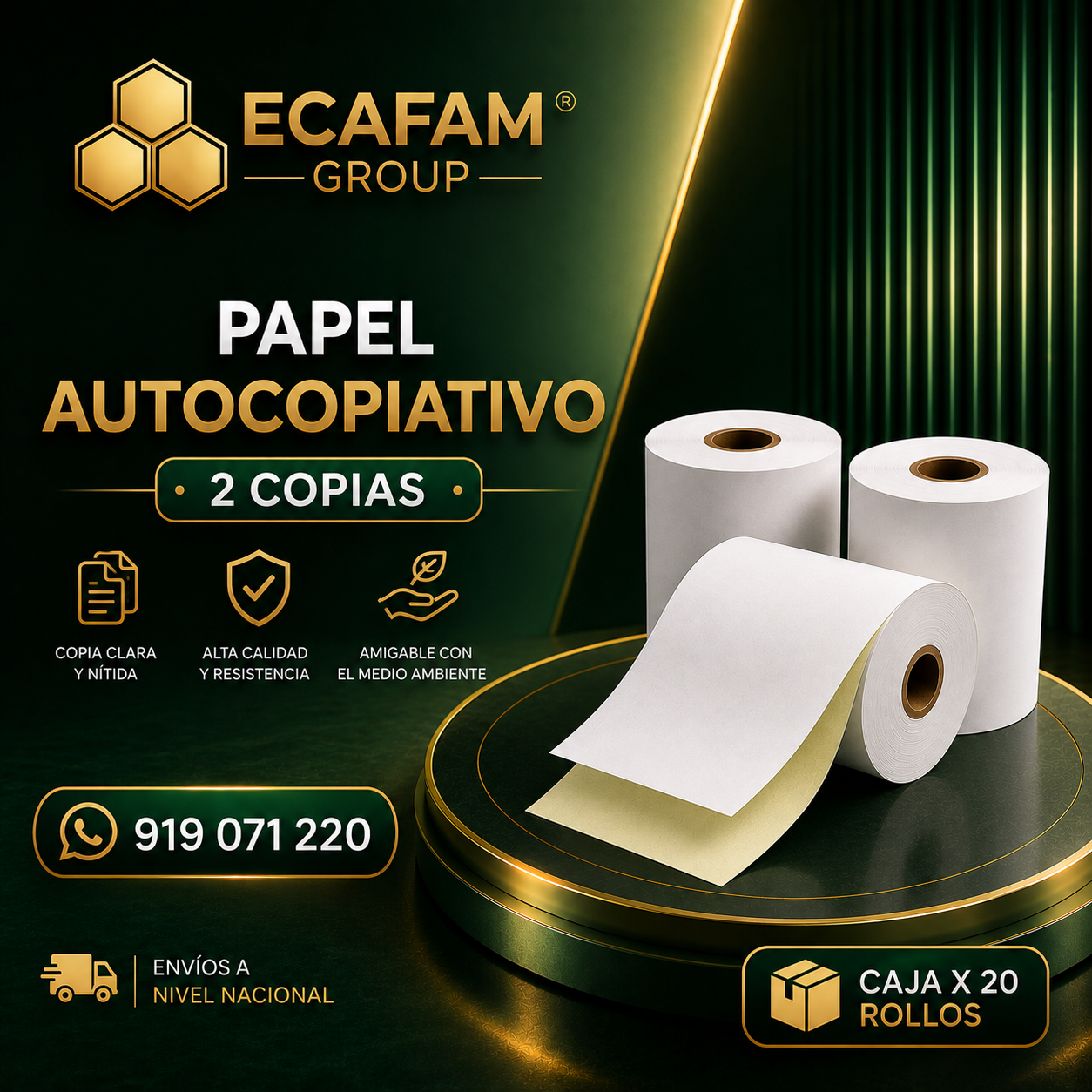 Papel autocopiativo 75×75 mm 1 copia