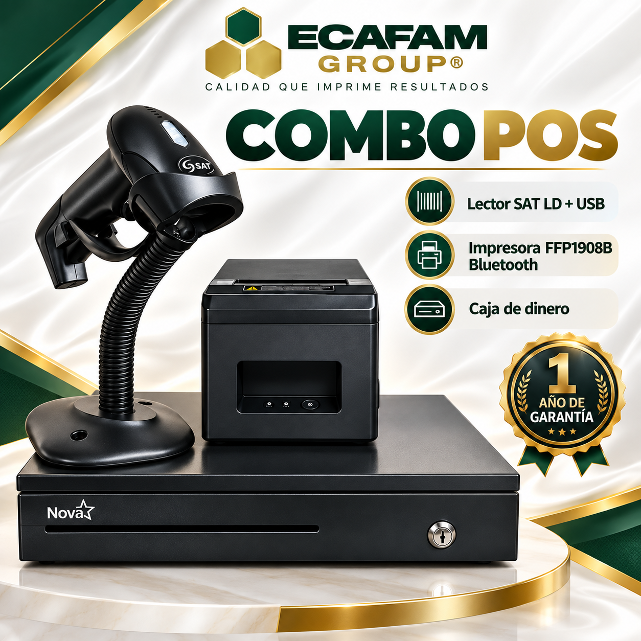 COMBO  LECTOR + IMPRESORA 80 MM + GAVETA