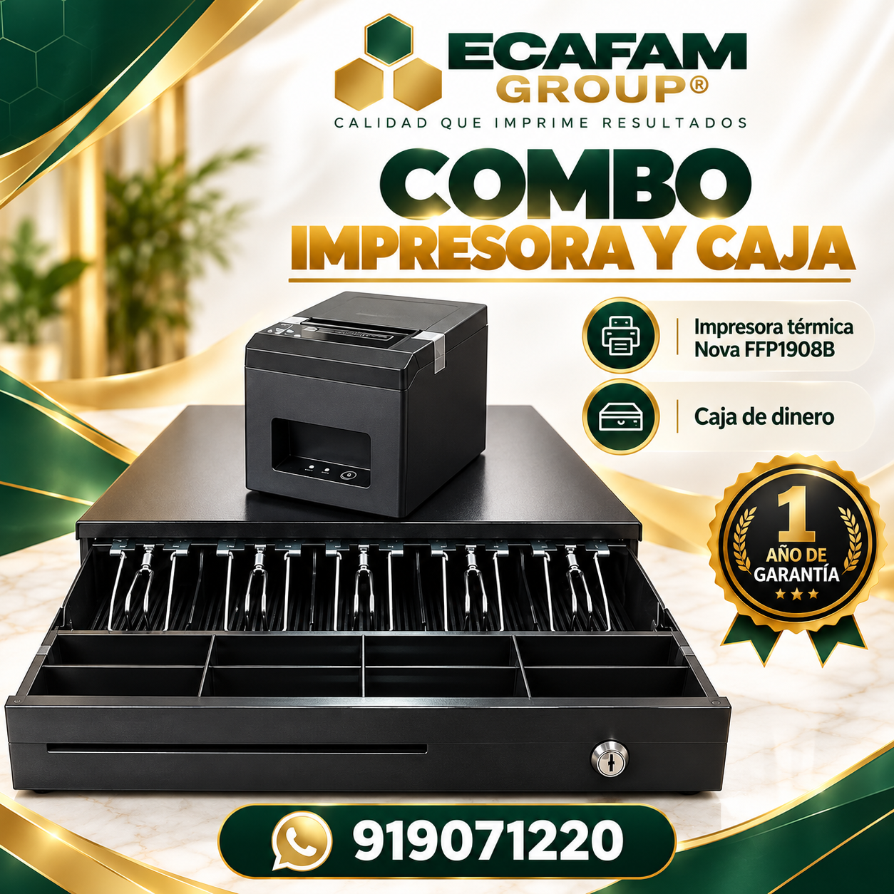 COMBO  IMPRESORA 80 MM  + GAVETA